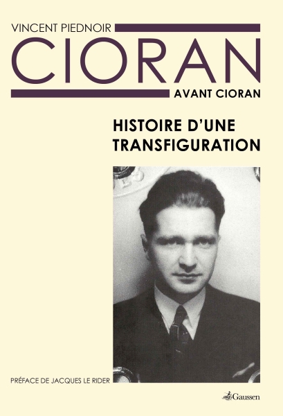 Couverture du livre Cioran - Avant Cioran de Vincent Piednoir